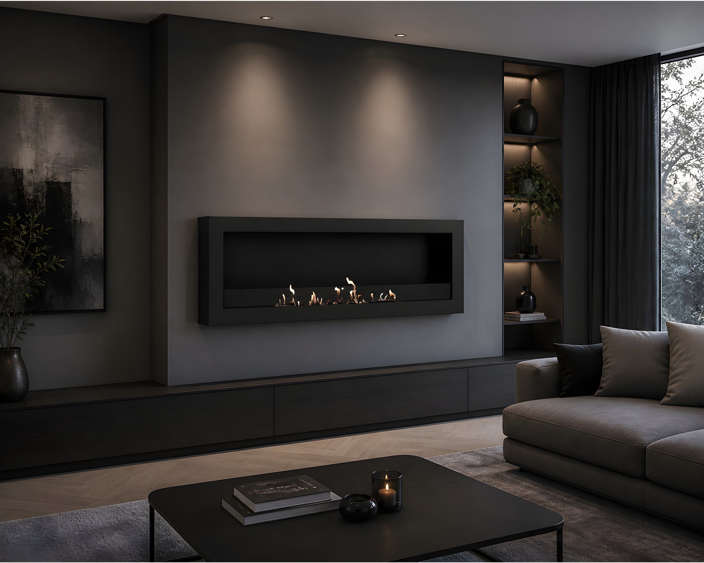 Selected Box Wandhaard Zwart 140 cm