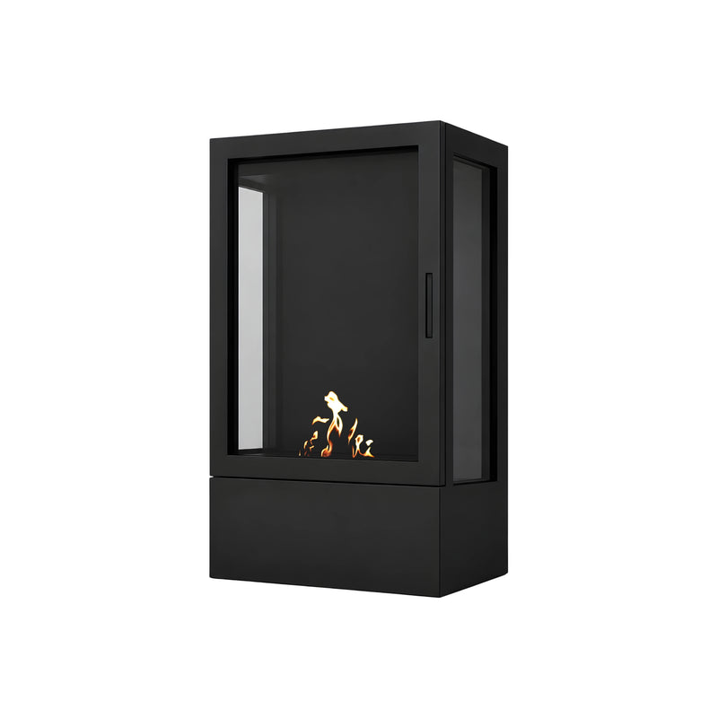 Sien Verticale Vrijstaande Haard Volle Glas H120 cm