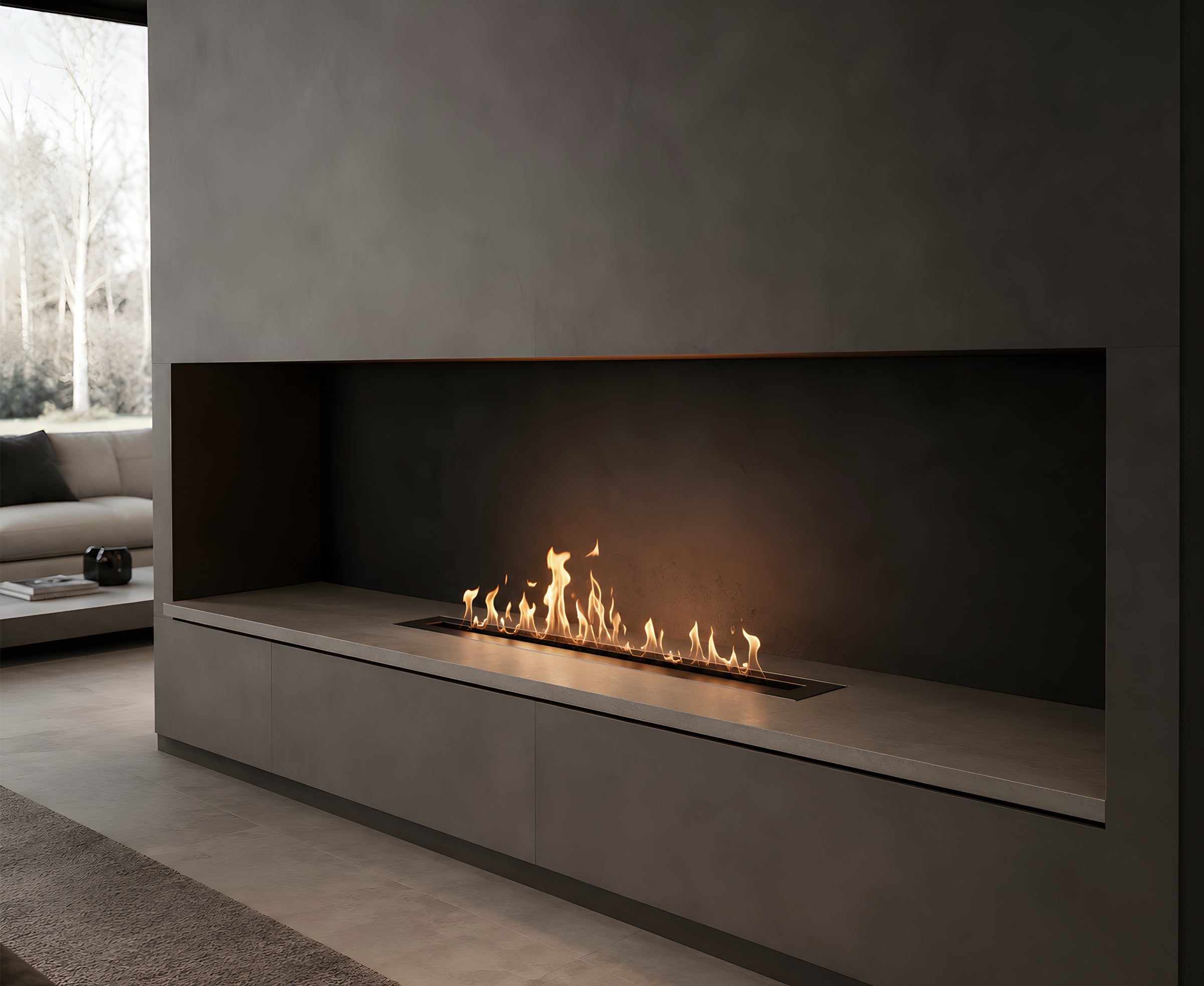 Solo Line Inbouwbrander RVS 100 cm