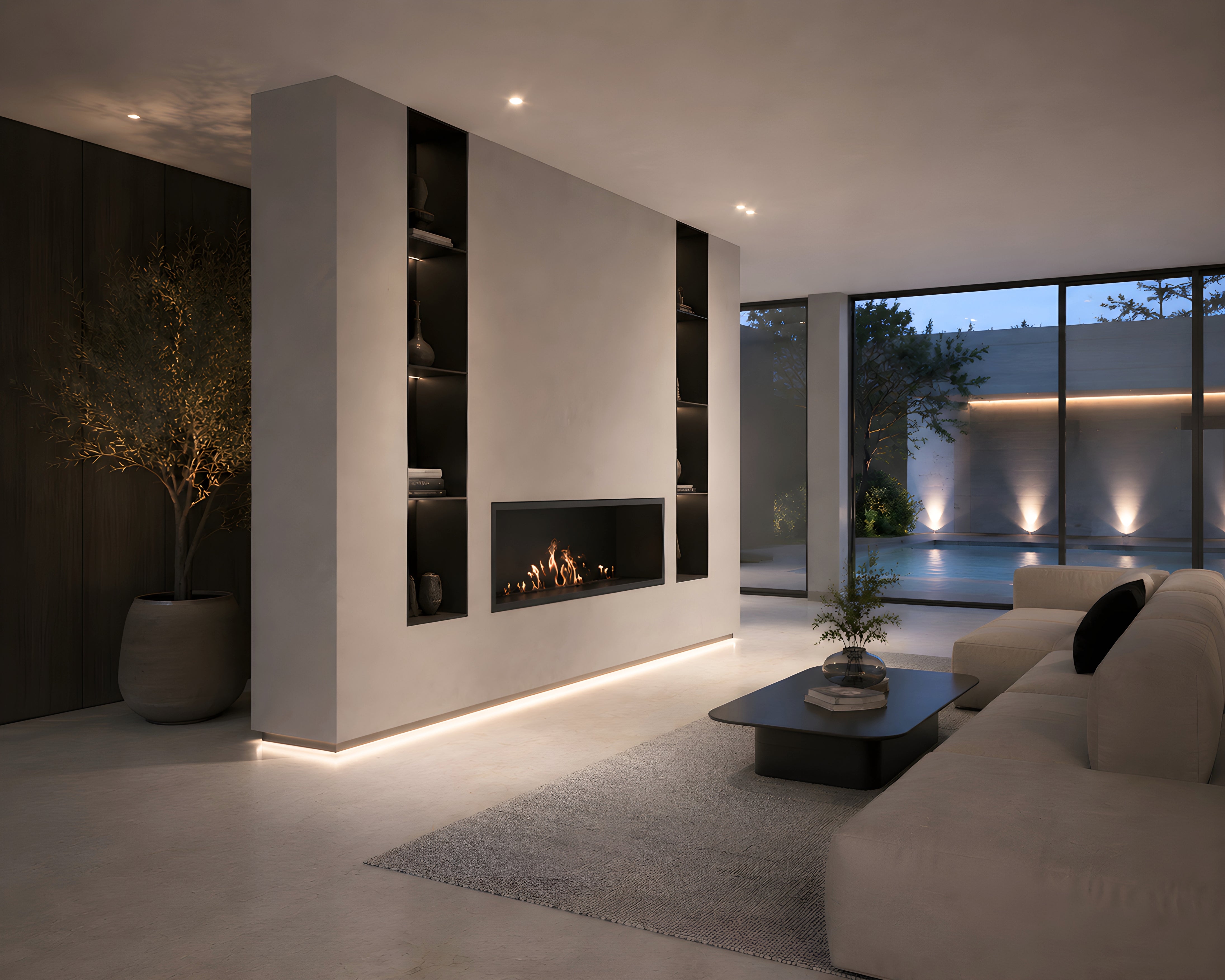 Solo Wave Inbouwbrander 120 cm