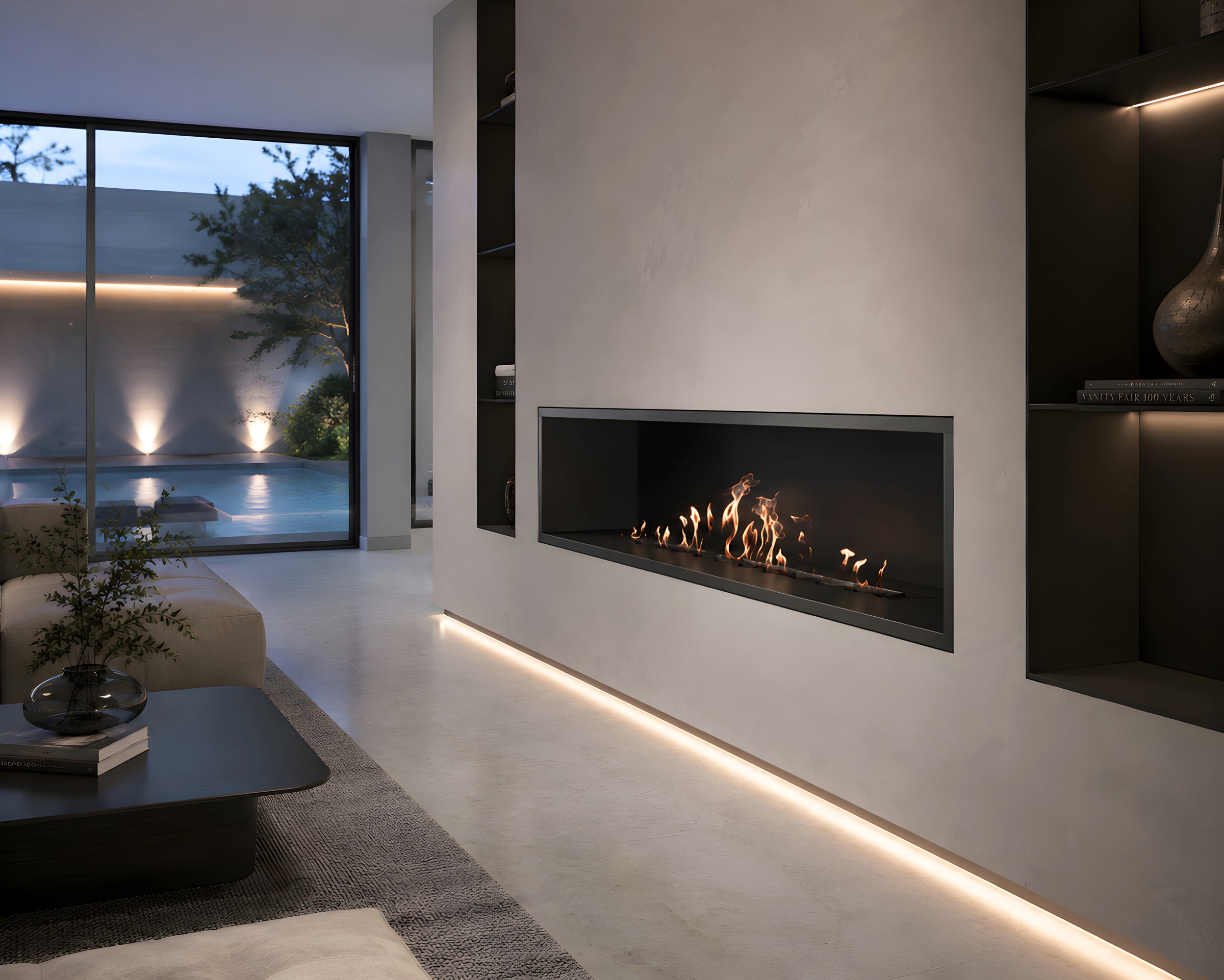 Solo Wave Inbouwbrander 120 cm