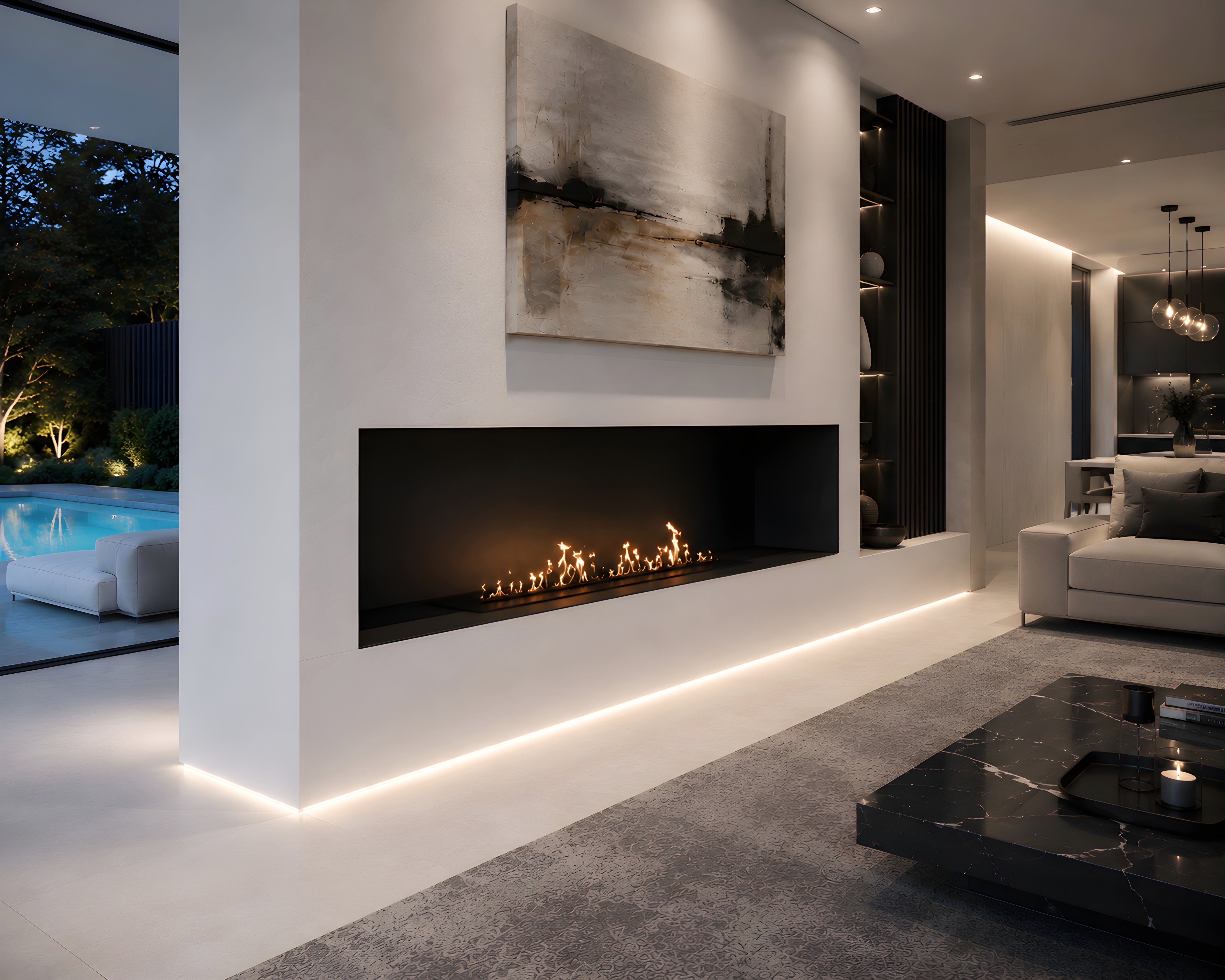 Solo Wave Inbouwbrander 140 cm