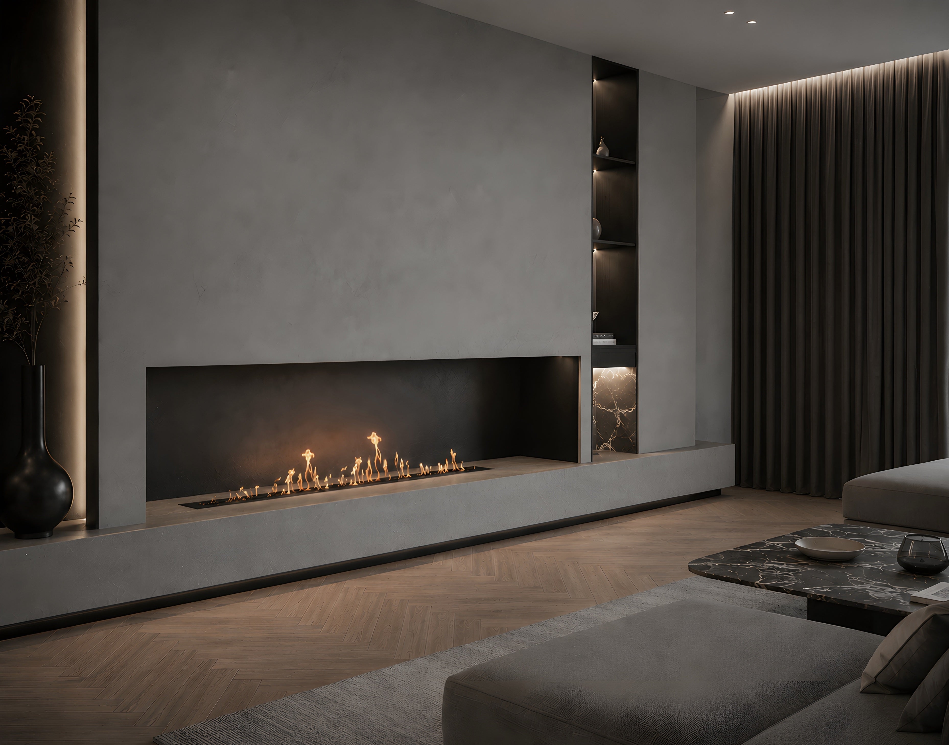 Solo Wave Inbouwbrander 190 cm