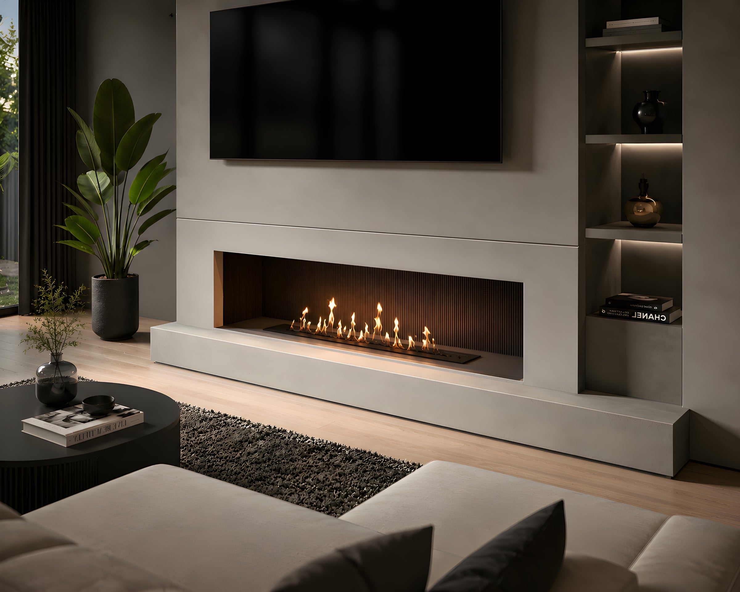Solo Wave Inbouwbrander RVS 100 cm