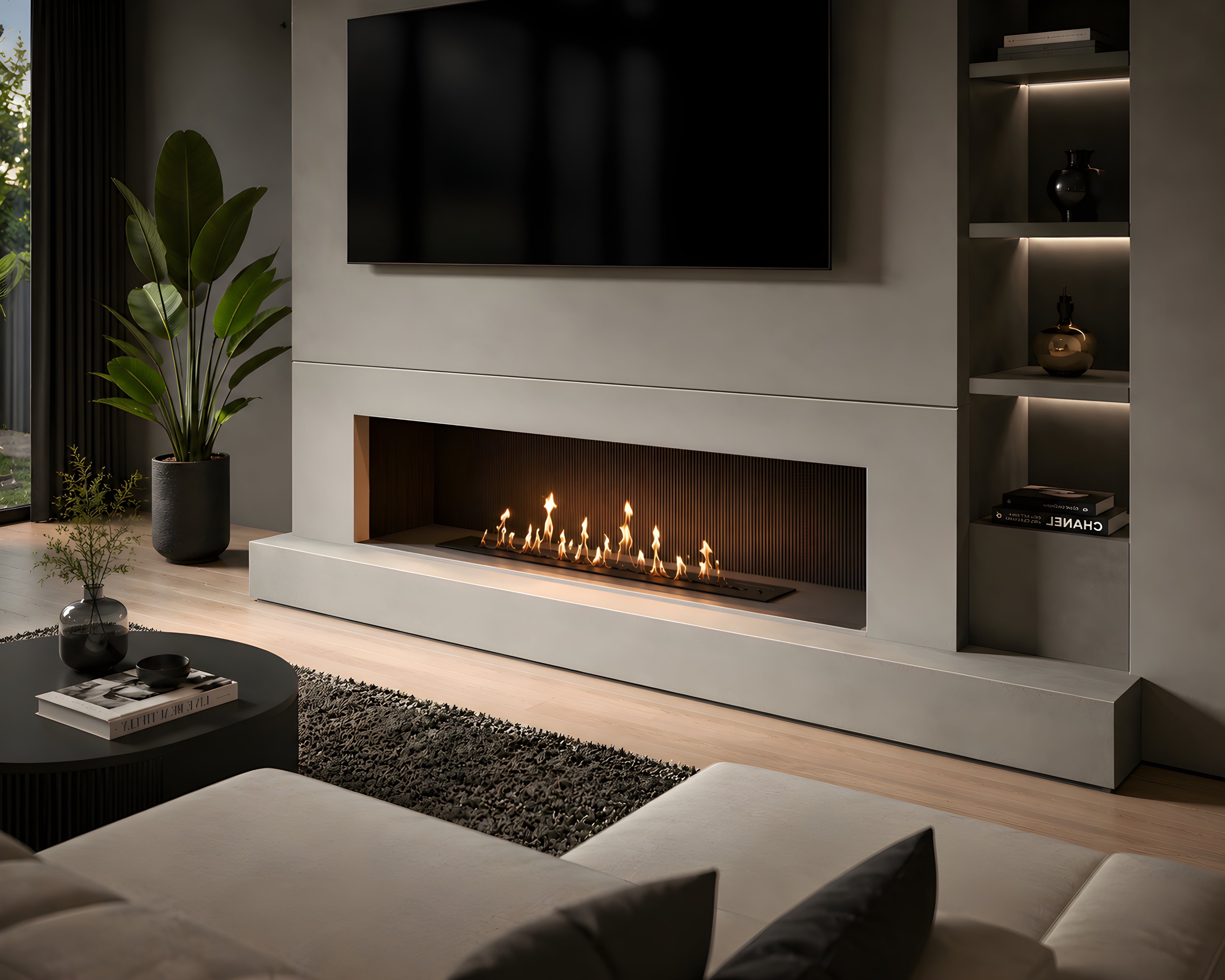 Solo Wave Inbouwbrander RVS 100 cm