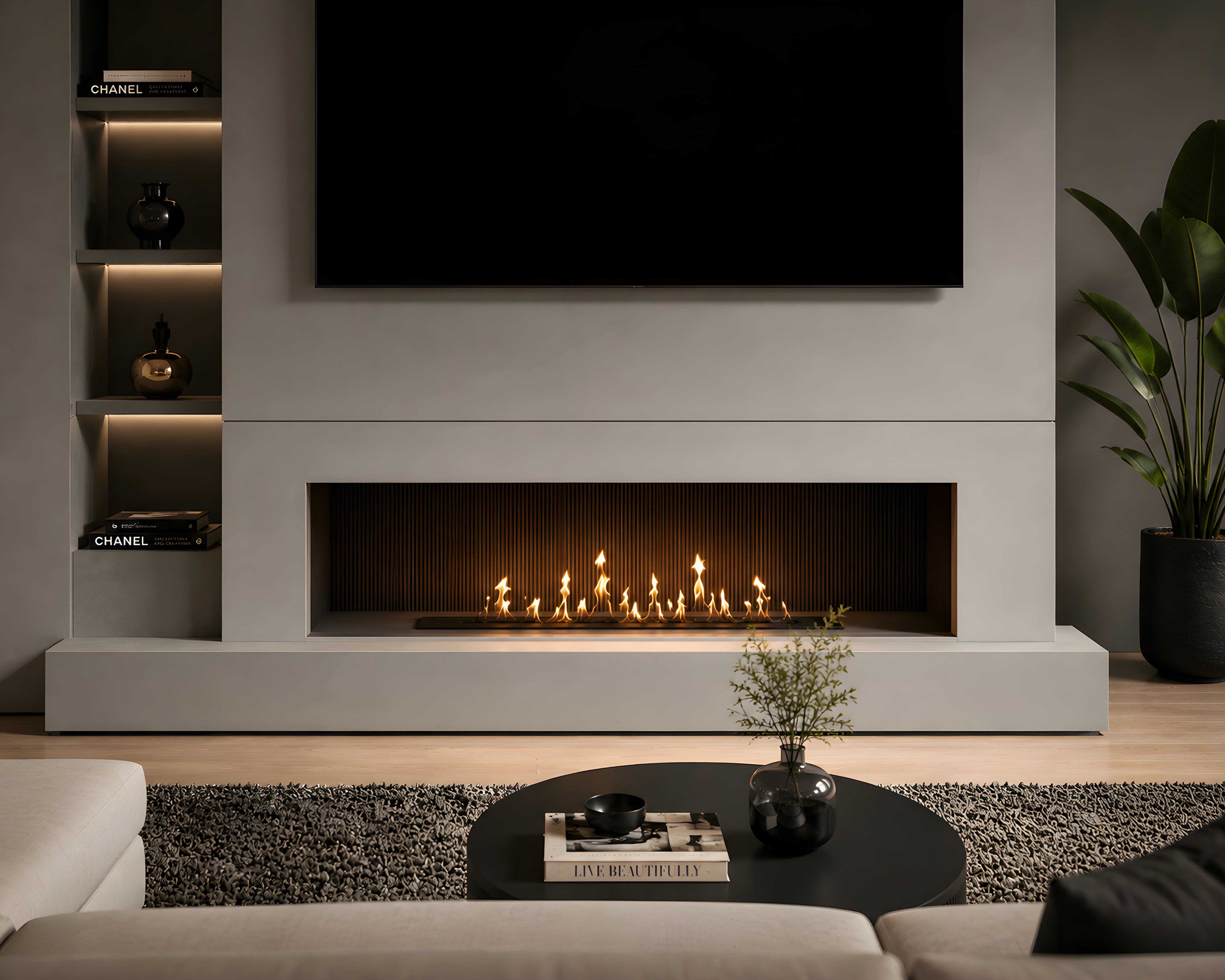 Solo Wave Inbouwbrander RVS 100 cm