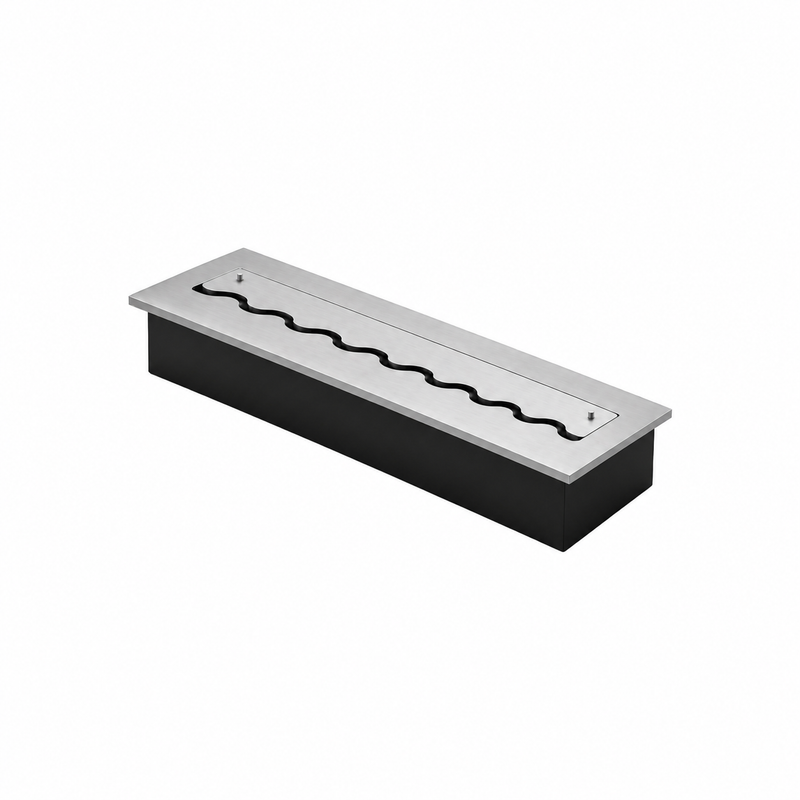 Solo Wave Inbouwbrander RVS 80 cm