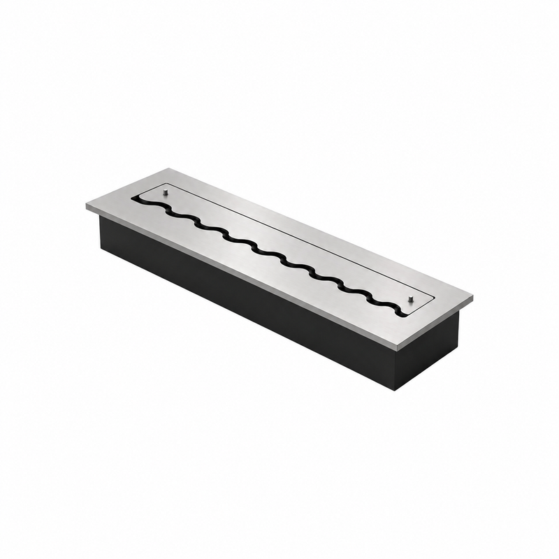 Solo Wave Inbouwbrander RVS 90 cm