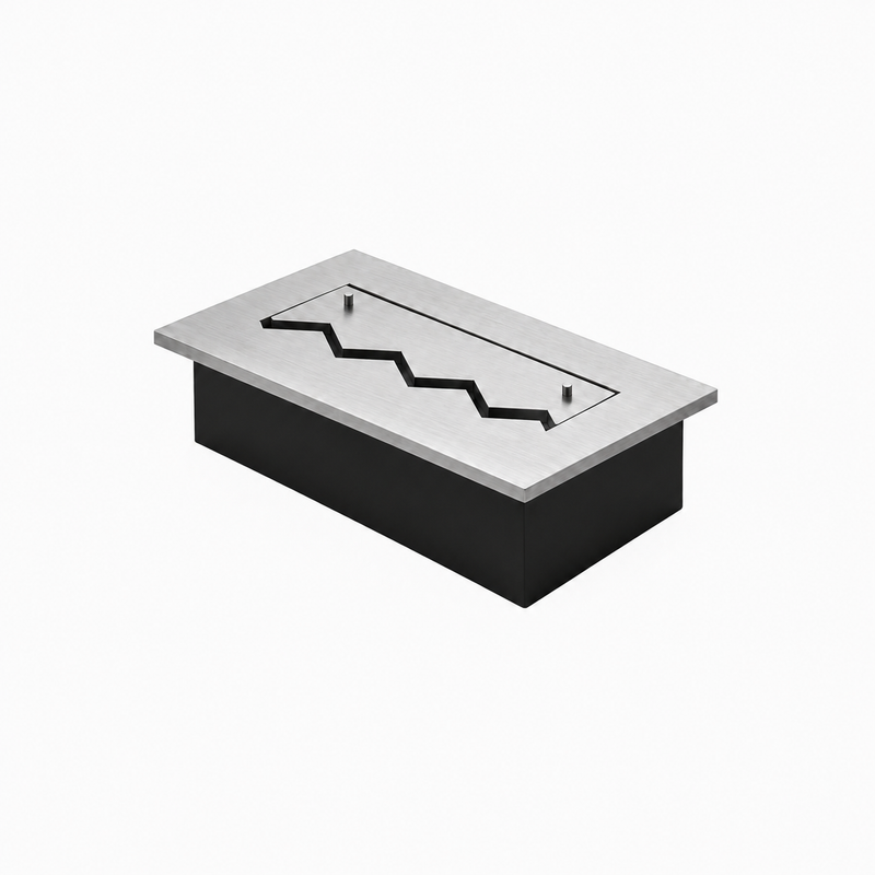 Solo Zigzag Inbouwbrander RVS 30 cm