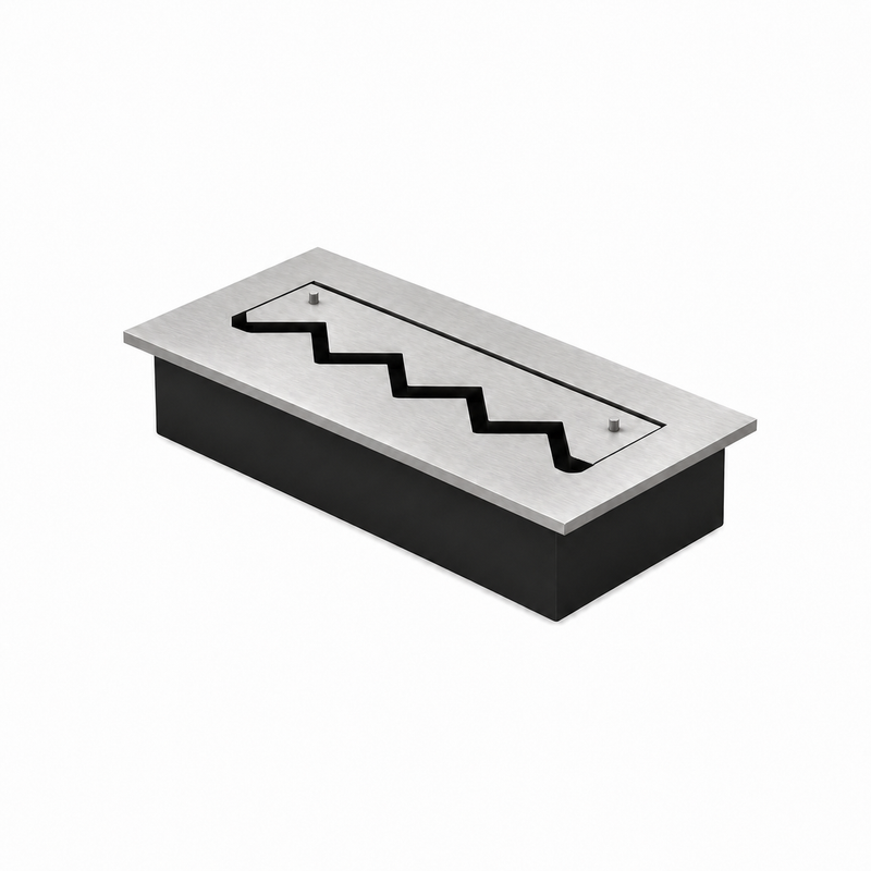 Solo Zigzag Inbouwbrander RVS 40 cm