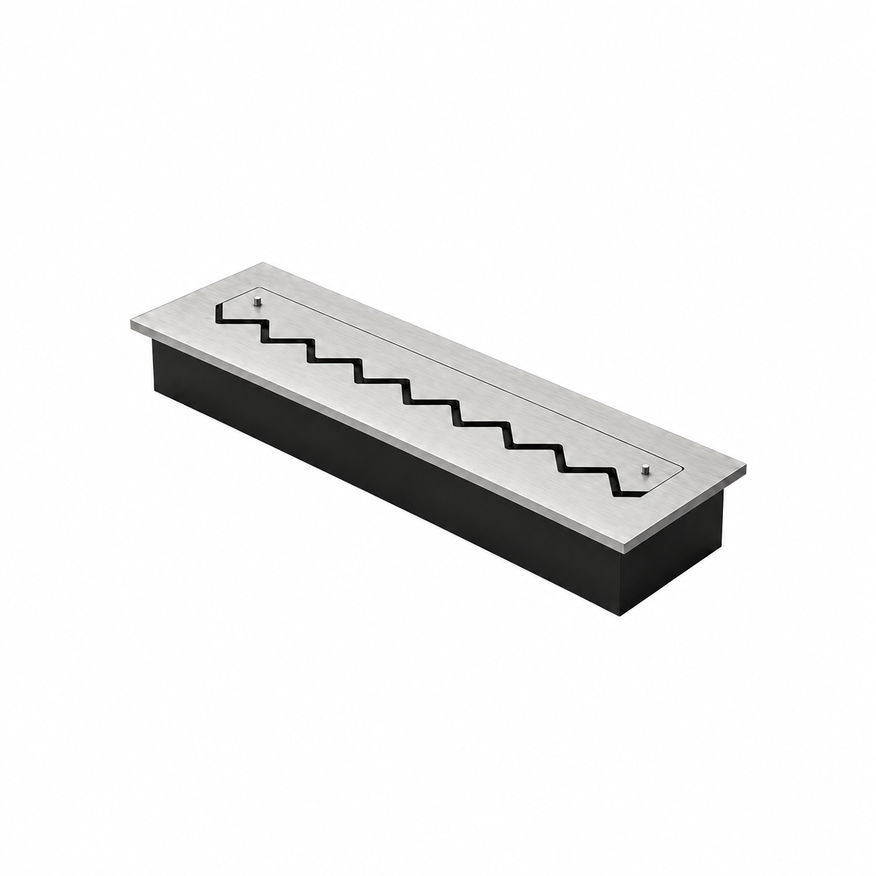 Solo Zigzag Inbouwbrander RVS 90 cm