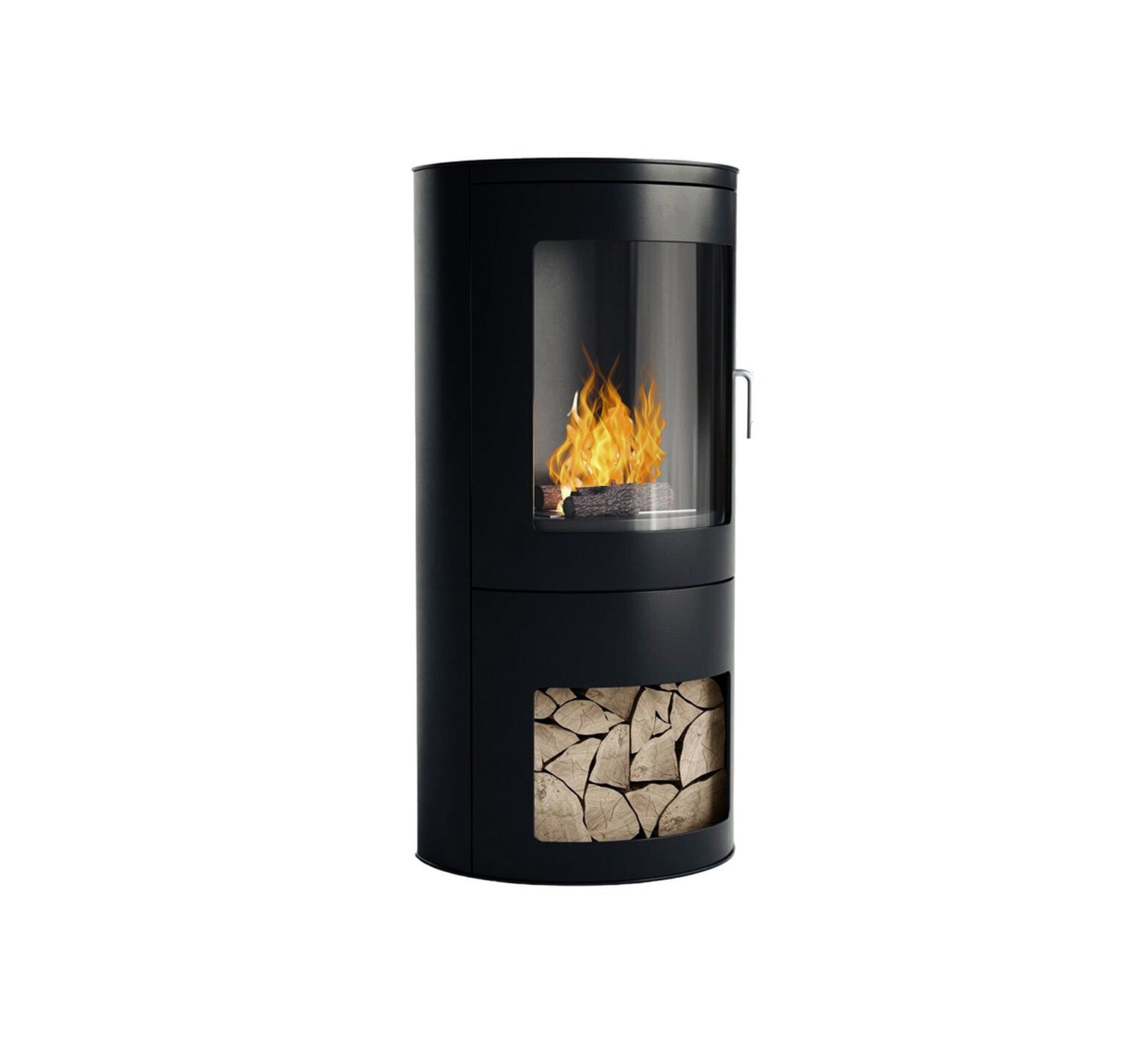 Tina Black Bio-Ethanol Freestanding Stove Fireplace