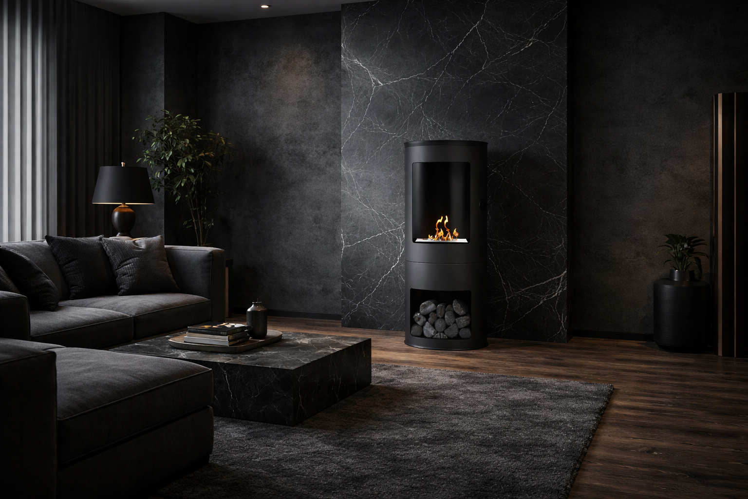 Tina Bio-Ethanol Vrijstaand Kachelhaard H96 cm