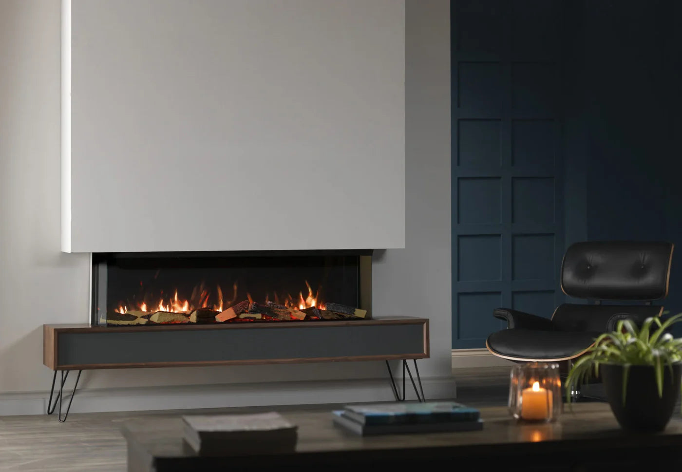 Trimline Solus Elektrische Inbouwhaard Driezijdig 130 cm