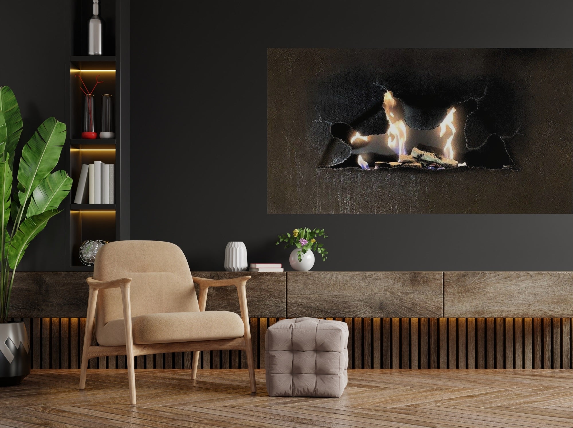 Eruption Design Wall Fireplace – Built-in