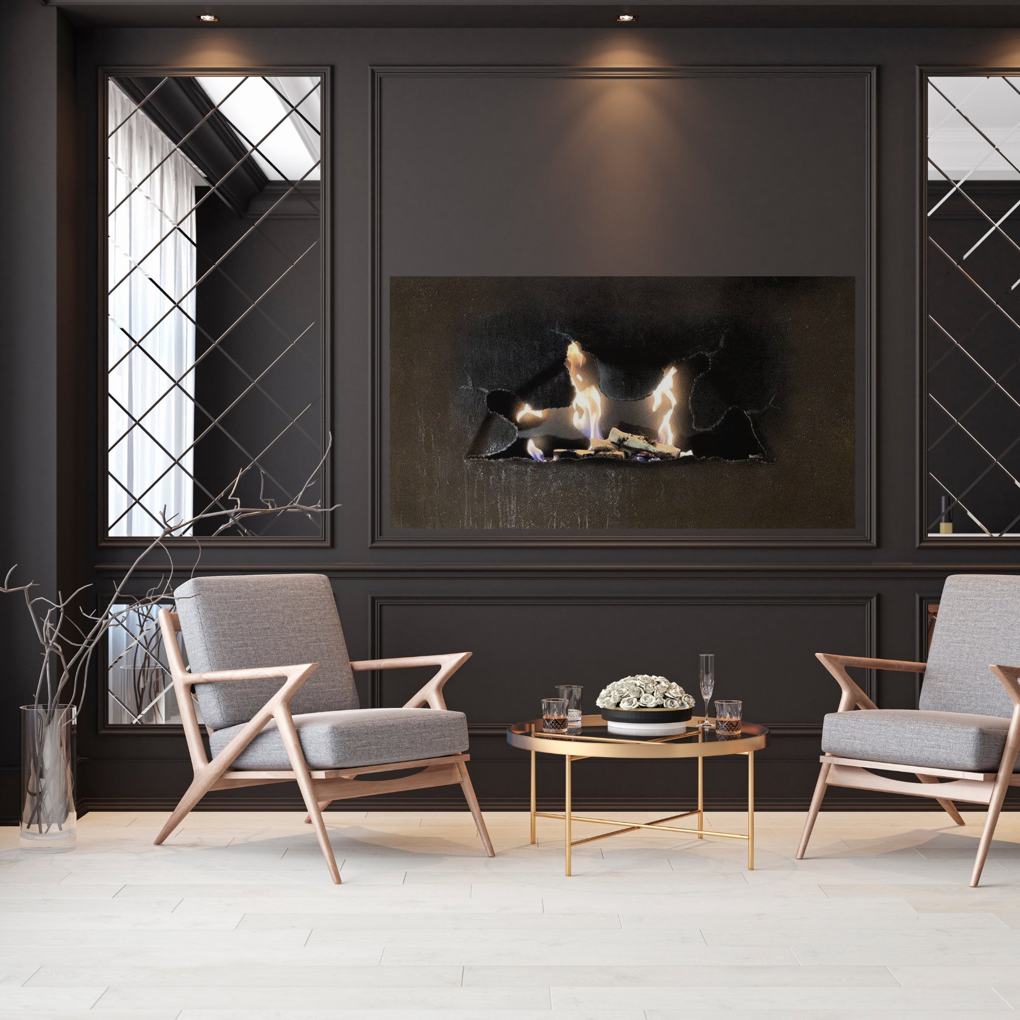 Eruption Design Wall Fireplace – Built-in