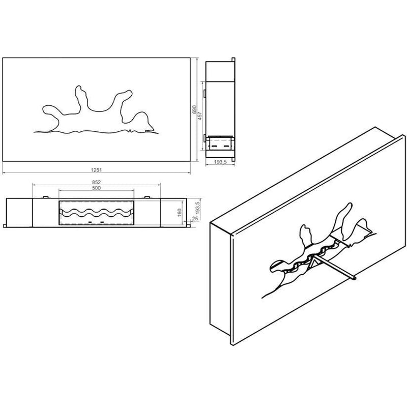 Eruption Design Wall Fireplace – Built-in