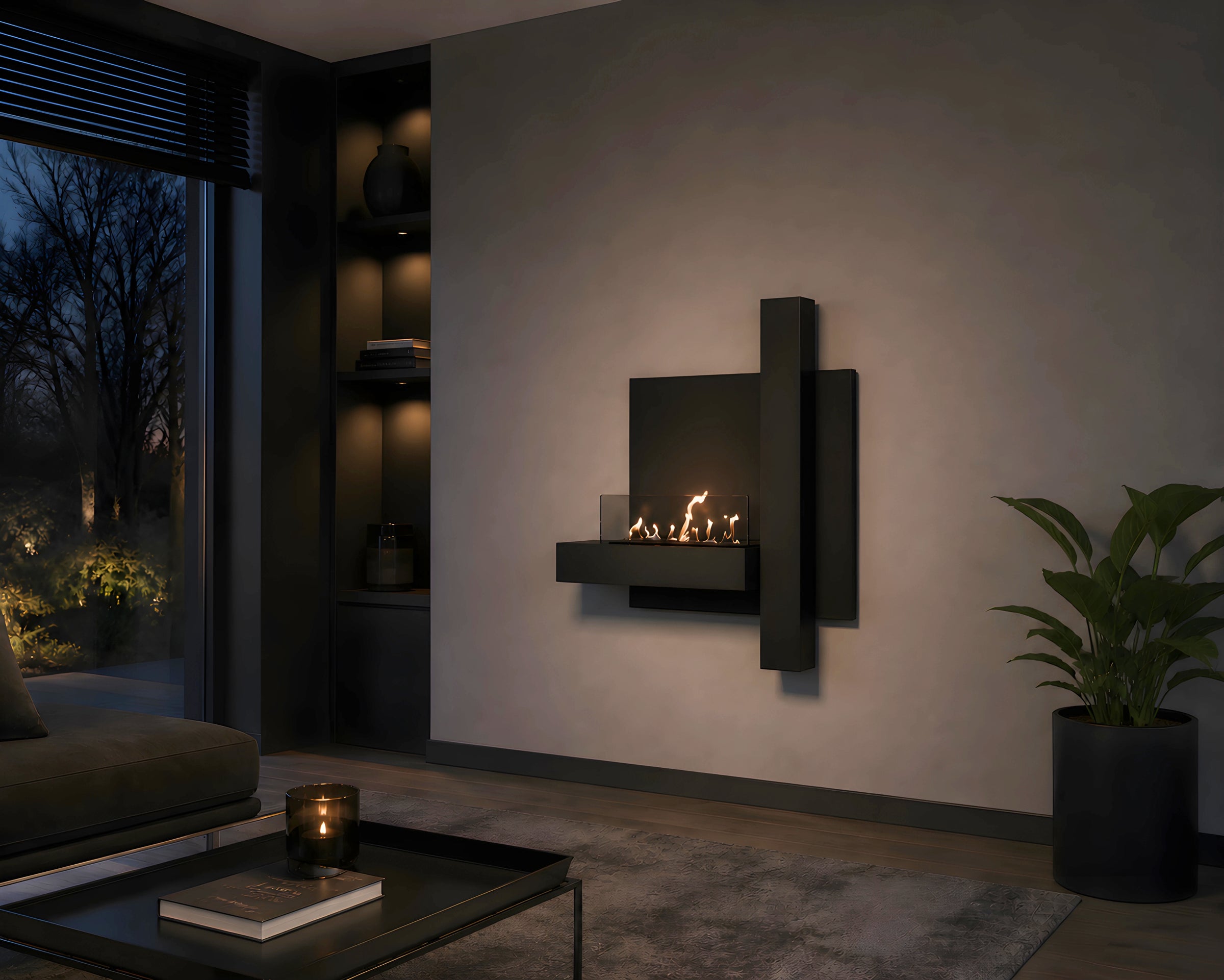 Vachi Bio Ethanol Wandhaard H90 cm