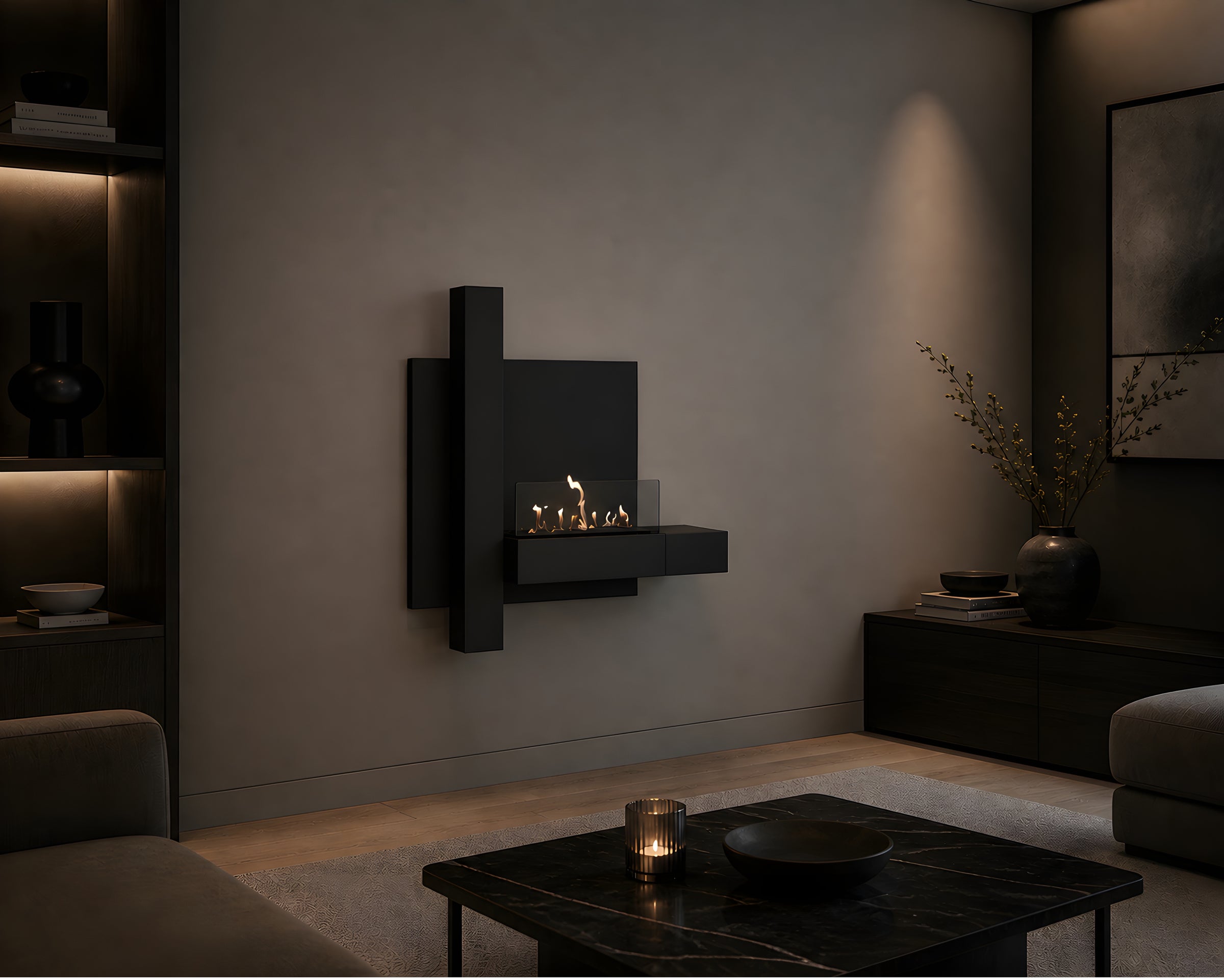 Vachi Bio Ethanol Wandhaard H90 cm