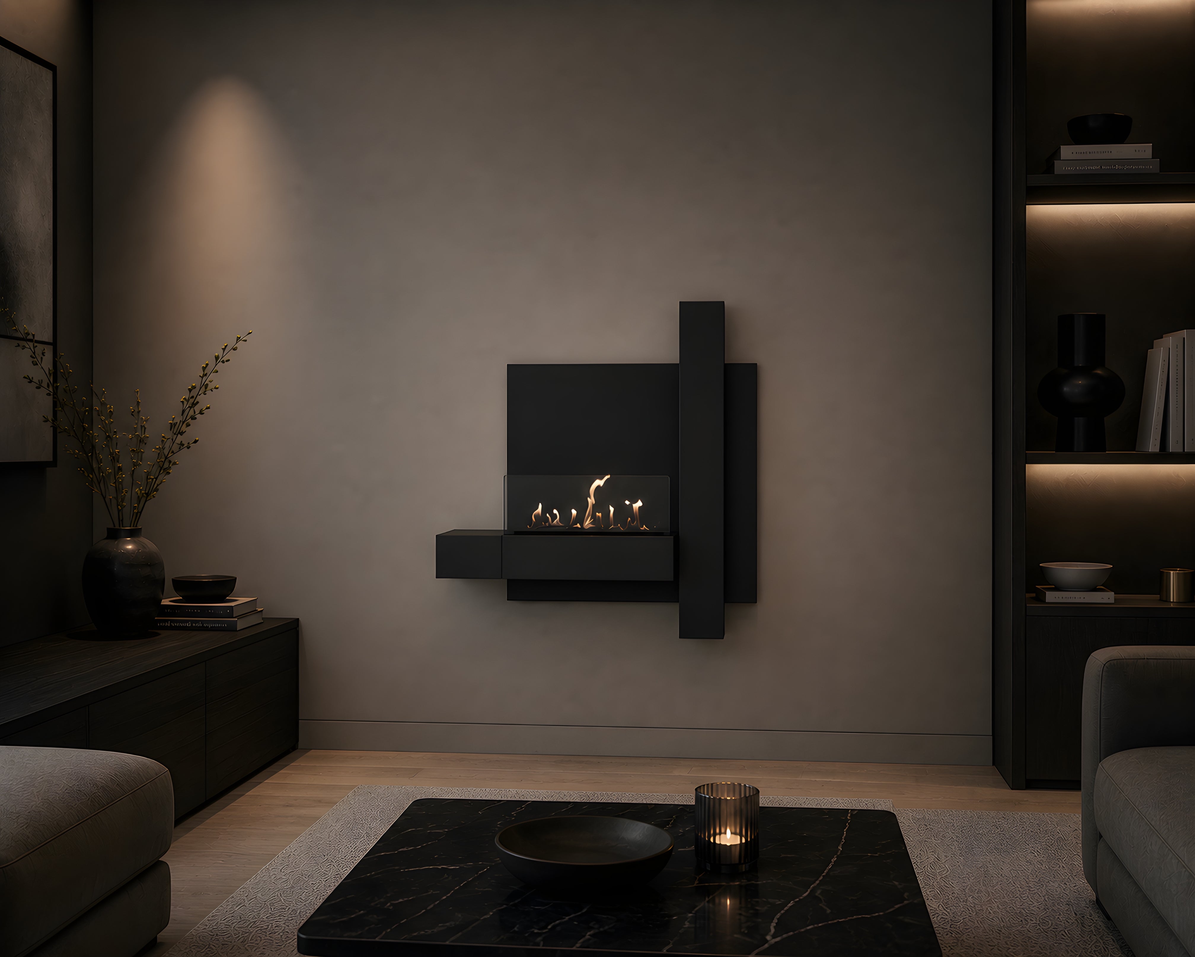 Vachi Bio Ethanol Wandhaard H90 cm