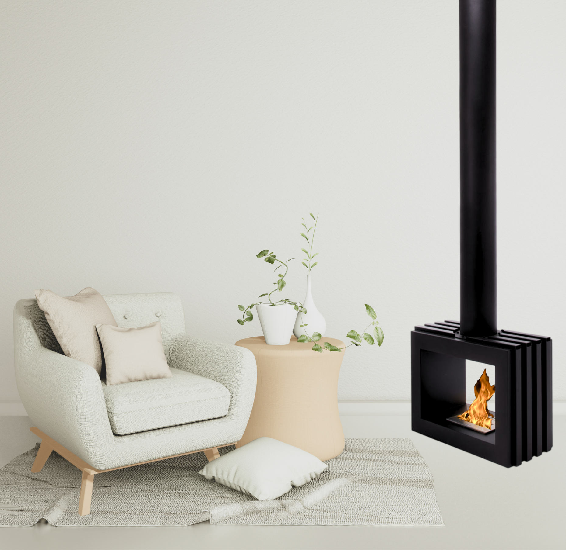 Vara Bio-Ethanol Ceiling Fireplace