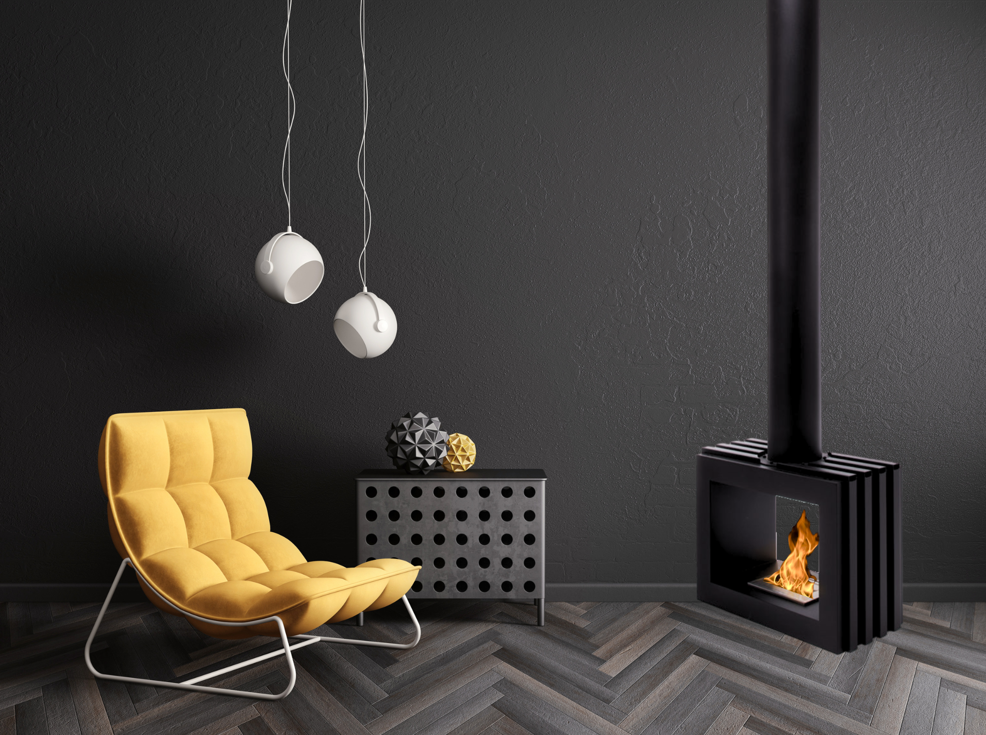 Vara Bio-Ethanol Ceiling Fireplace