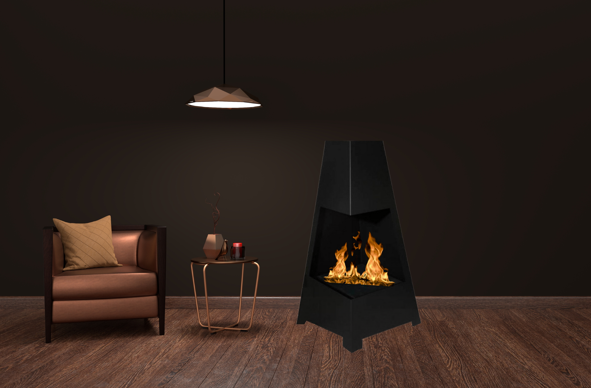 Vioro Bio Ethanol Vrijstaand Haard H100 cm