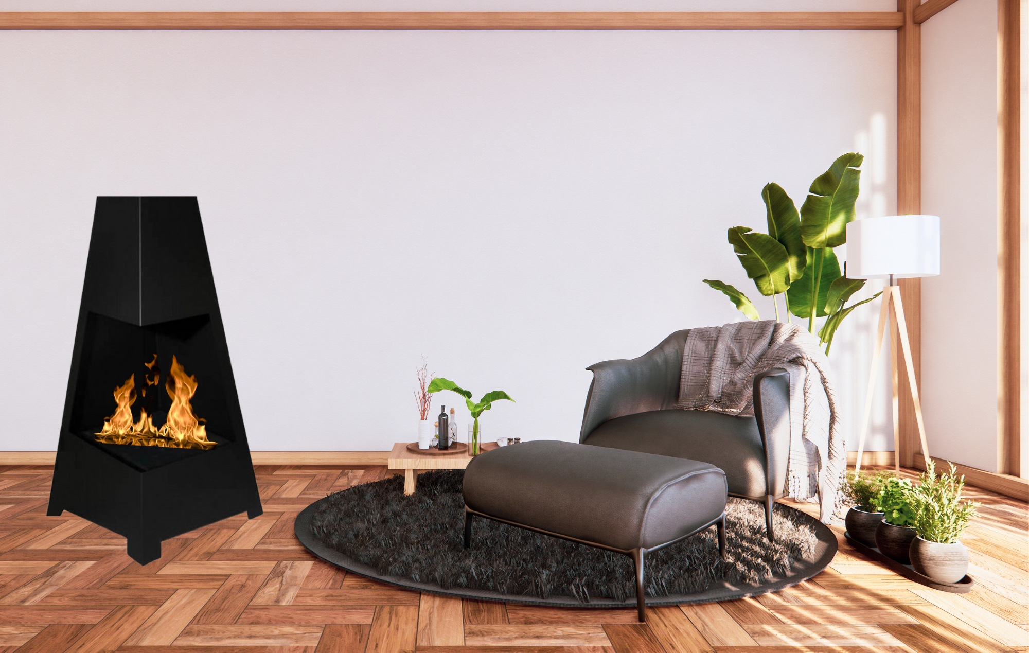 Vioro Bio Ethanol Vrijstaand Haard H100 cm