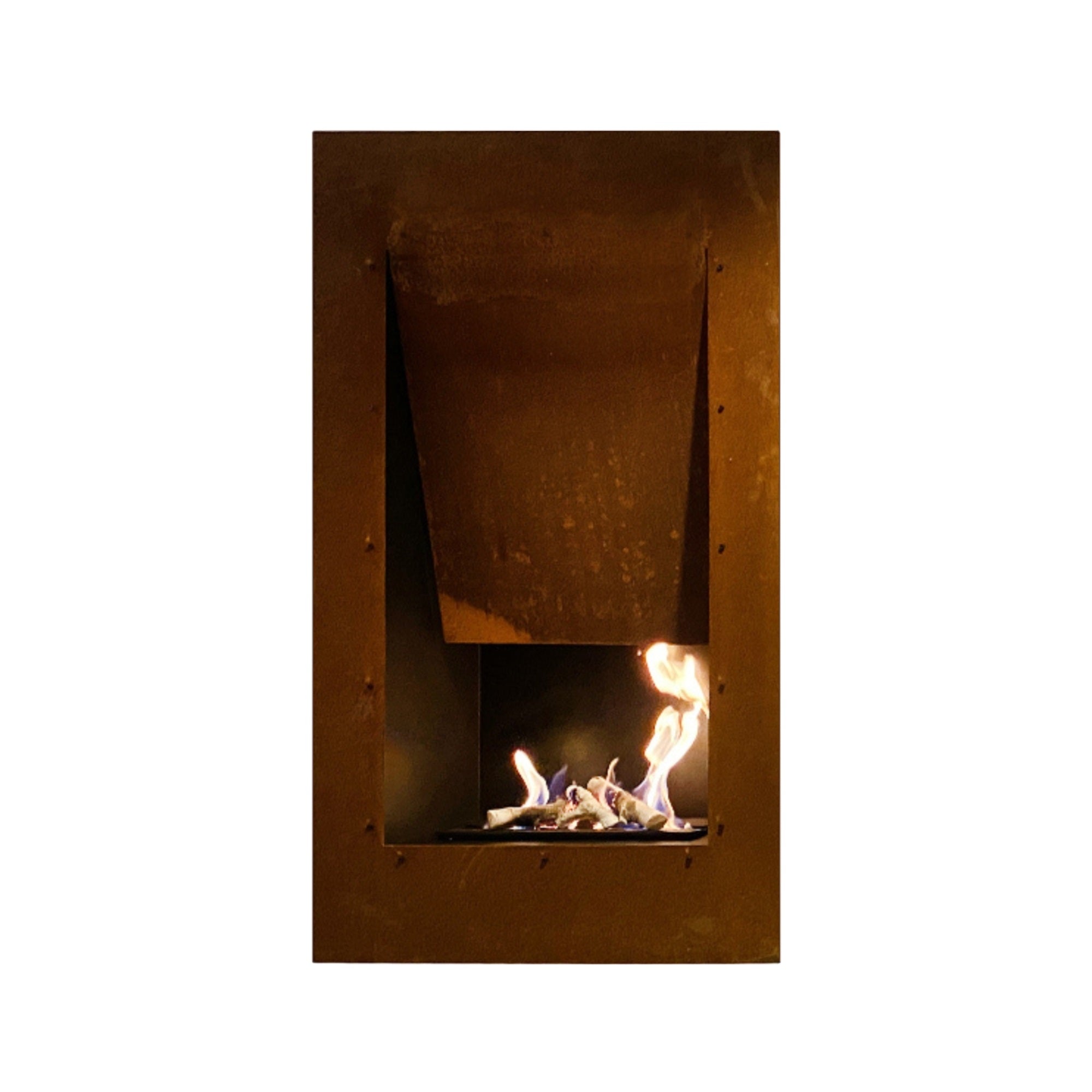 Cumbre Vleja Rust Bio-Ethanol Wall Fireplace - Built-in Fireplace