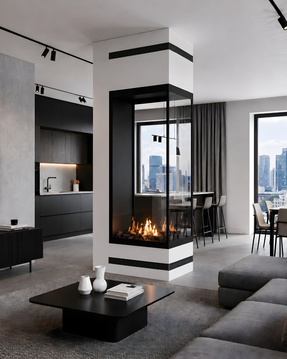 Roomdivider Voll Glas