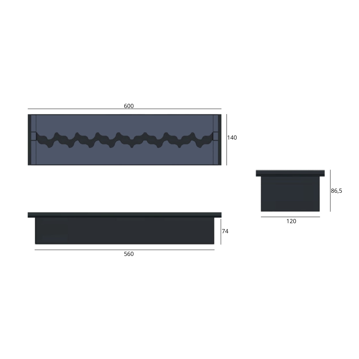 Solo Zigzag Brander 60 cm