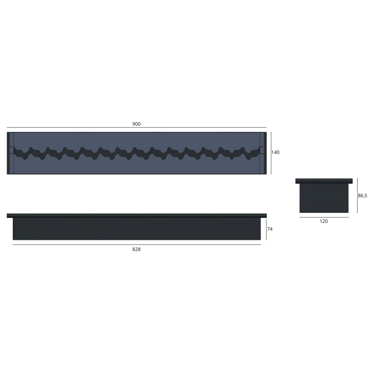 Solo Zigzag Brander 90 cm