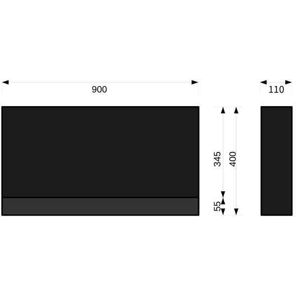 Betto Bio-Ethanol Inbouwhaard 90 cm
