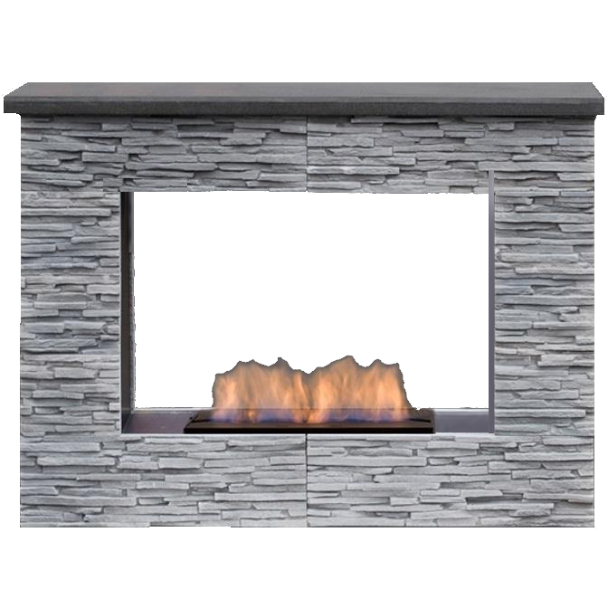 Kara Bio Fireplace With Chimney 120 CM