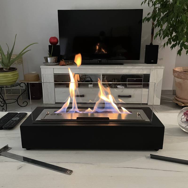 Cube XL Black Table Fireplace