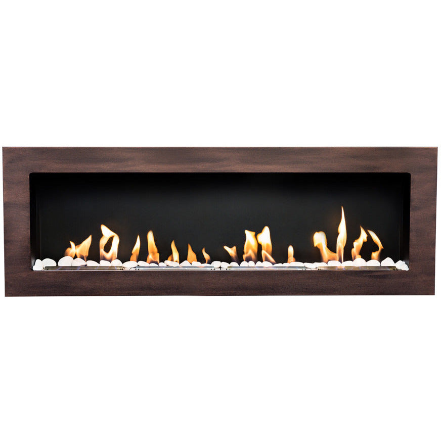 Nerez Brown Bio-Ethanol Wall - Built-in Fireplace 115 x 40 CM